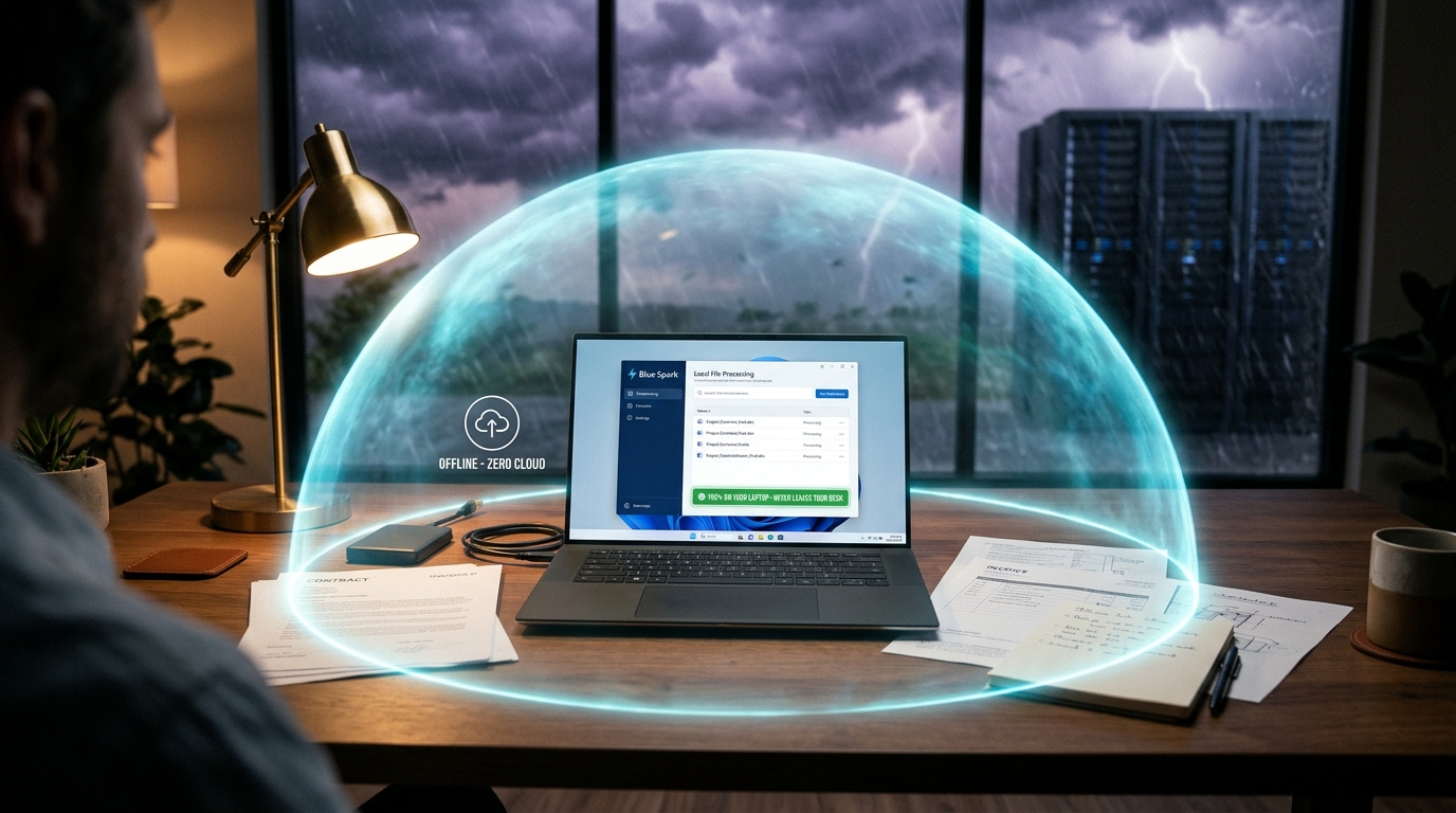 Your Laptop Is A Private Fortress · 100% on your machine, zero cloud leaks